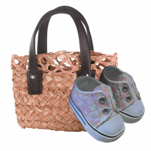 Götz Puppen Sneaker und Korbtasche, 45-50cm
