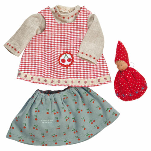 Käthe Kruse Waldorf Kleid Kirschenpicknick Amelie, 38cm