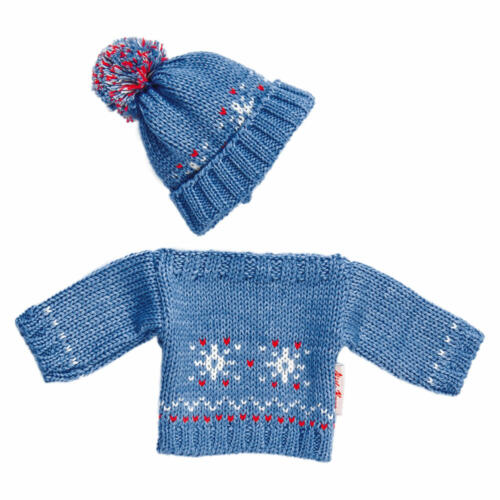 Käthe Kruse Waldorf Strickpullover mit Mütze, 38cm