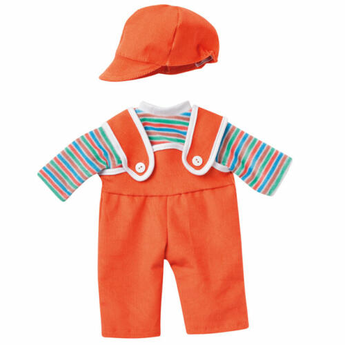 Schwenk Cord-Latzhose, Shirt und Kappe, für Babypuppen, 42-45cm