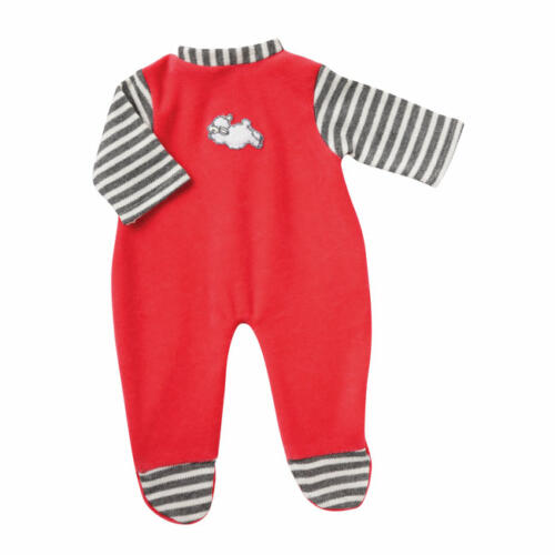 Schwenk Strampler rot, für Babypuppen, 36-40cm