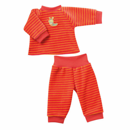 Schwenk Baby-Anzug orange gestreift, für Babypuppen, 36-40cm