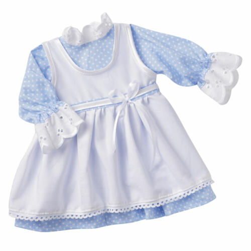 Schwenk Nostalgiekleid mit Schürze, für Babypuppen, 30-33cm