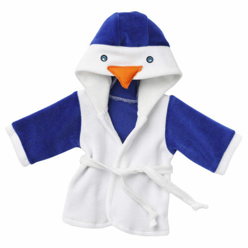 Schwenk Bademantel "Pinguin" blau-weiß, 42-45cm