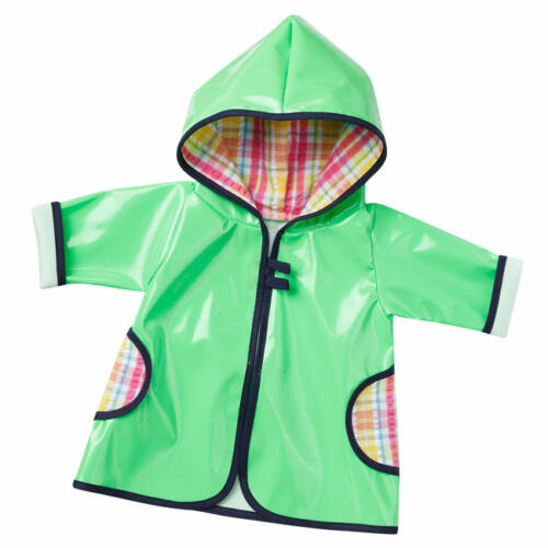 Schwenk Regenmantel grün, für Babypuppen, 36-40cm