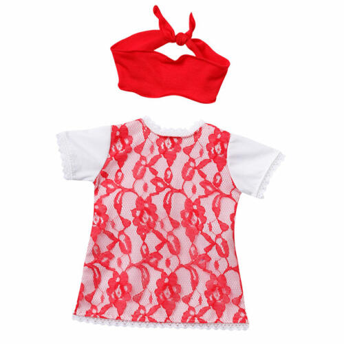 Schwenk Spitzenkleid mit Halstuch, für schlanke Stehpuppen, 46-50cm