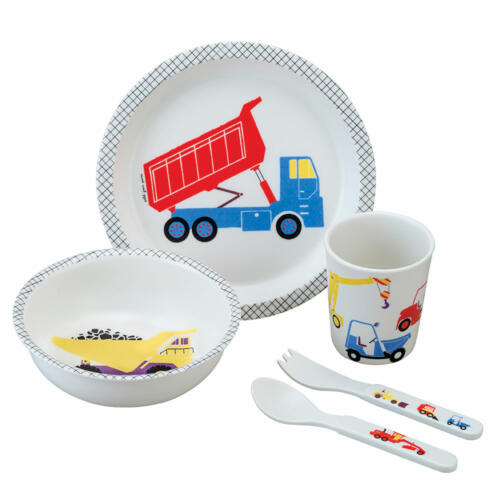 Arty Frog Kindergeschirr Set, Autos, Melamin, 5-teilig