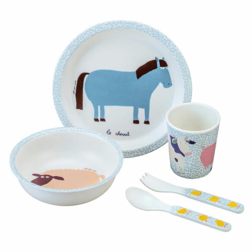 Arty Frog Kindergeschirr Set, Tiere, Melamin, 5-teilig