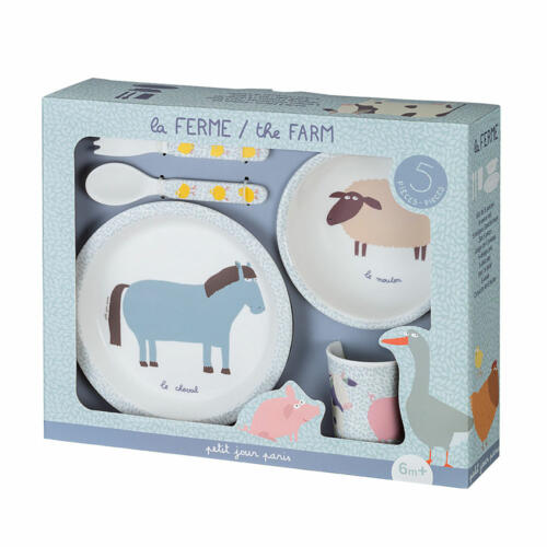 Arty Frog Kindergeschirr Set, Tiere, Melamin, 5-teilig – Bild 2