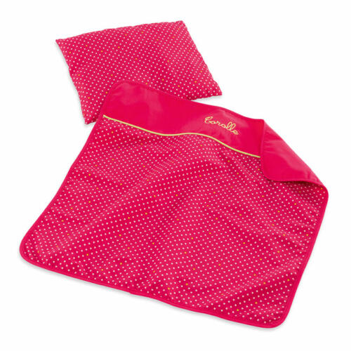 Corolle Decke und Kissen kirschrot für Puppenbett, 30-42cm – Bild 2