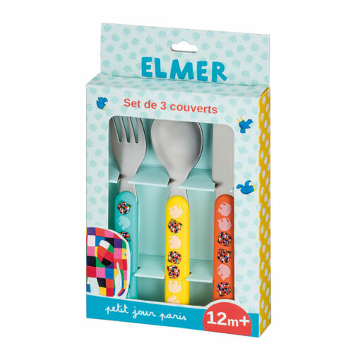 Petit Jour Paris Besteck Set für Kinder bunt, Elmar der Elefant – Bild 2