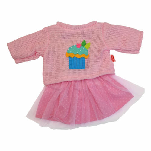 Heless Strickpulli rosa mit Rock, für Puppen, 35-45cm