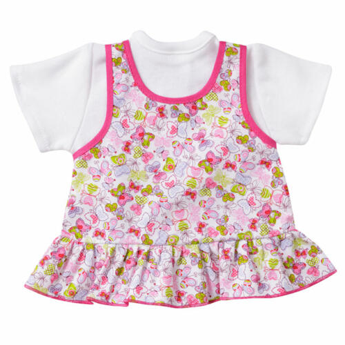 Schwenk Puppenkleid mit Schmetterlingsmuster, für Babypuppen, 30-33cm