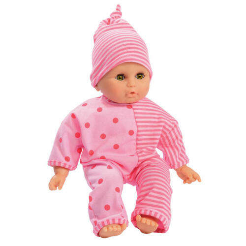 Schwenk Babypuppe mit Zipfelmütze, braune Augen, 32cm