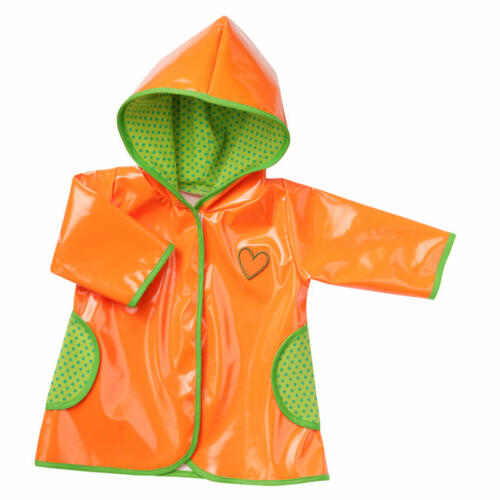 Schwenk Regenmantel orange, für Babypuppen, 42-45cm