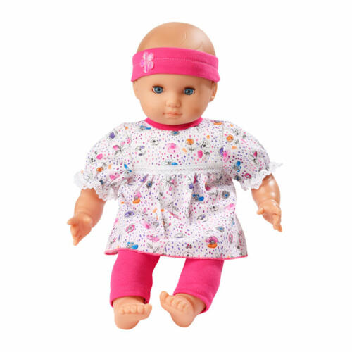 Schwenk Babypuppe mit Kleid, Leggins und Stirnband, 40cm
