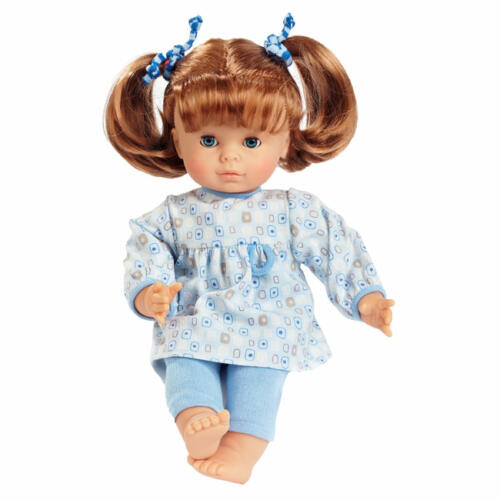 Schwenk Babypuppe, rothaarig, mit Kleid und Hose, 42cm