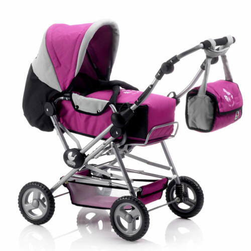 Chic 2000 Bayer Puppenwagen Traveller für Puppen bis 52cm, Fuchsia