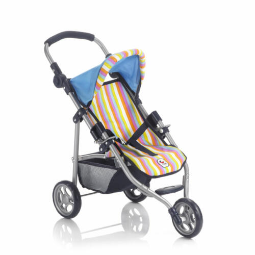 Ein praktischer Buggy, dieser Puppenwagen mit drei Rädern und klappbarem Verdeck