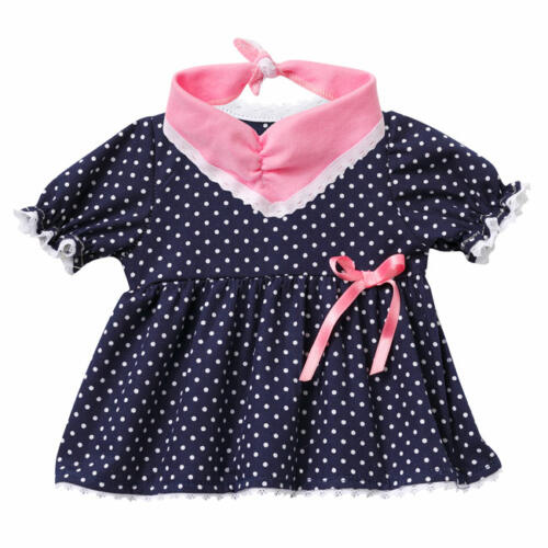 Schwenk Nostalgiekleid blau mit Halstuch, für Stehpuppen, 46-50cm