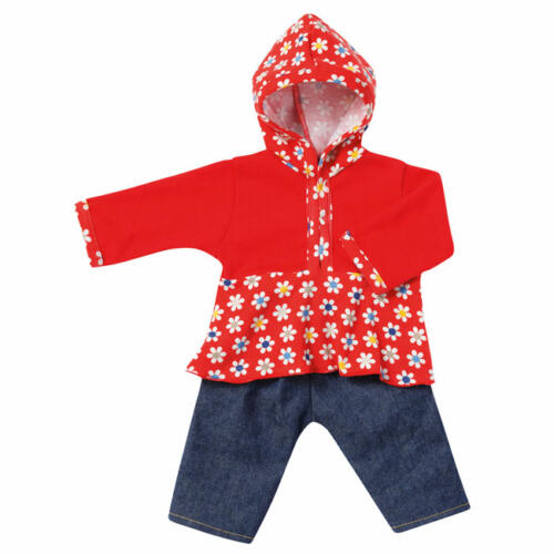 Schwenk Kaputzenshirt und Jeans, für Babypuppen, 36-40cm