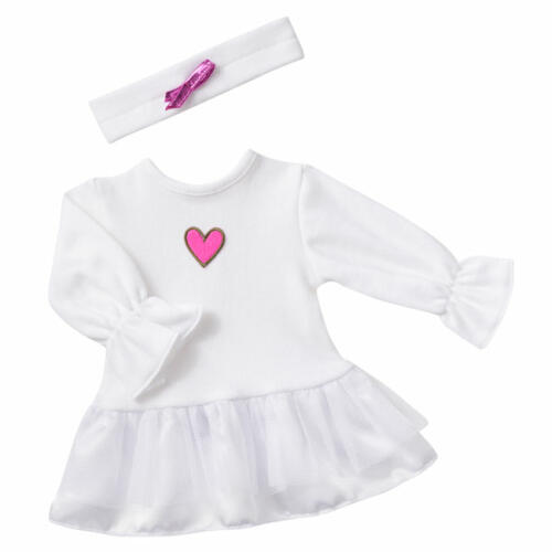 Schwenk Ballerinakleid weiß, für schlanke Stehpuppen, 36-40cm