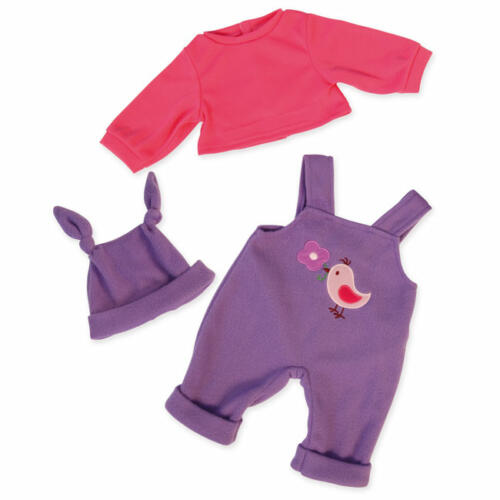 Bayer Design Lila Latzhose, Shirt und Mütze, 40-46cm