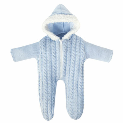 Bayer Design Strickstrampler hellblau, für Babypuppen, 40-46cm