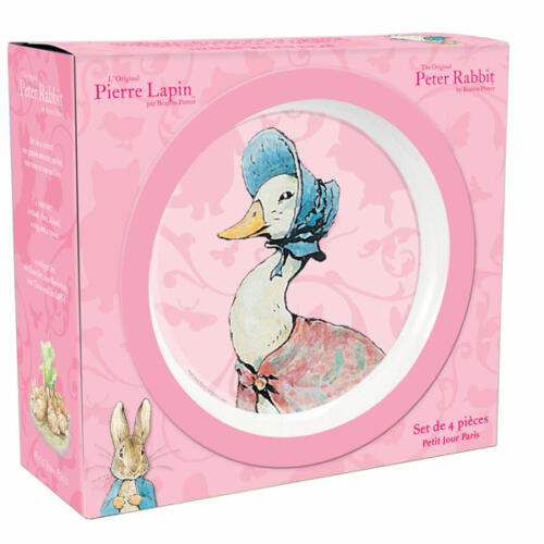 Petit Jour Paris Geschirr Set, Peter Hase, Melamin, rosa, 4-teilig