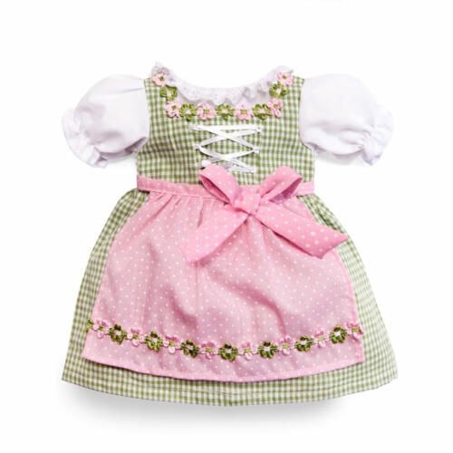 Heless Dirndl grün mit rosa Schürze, 35-45cm