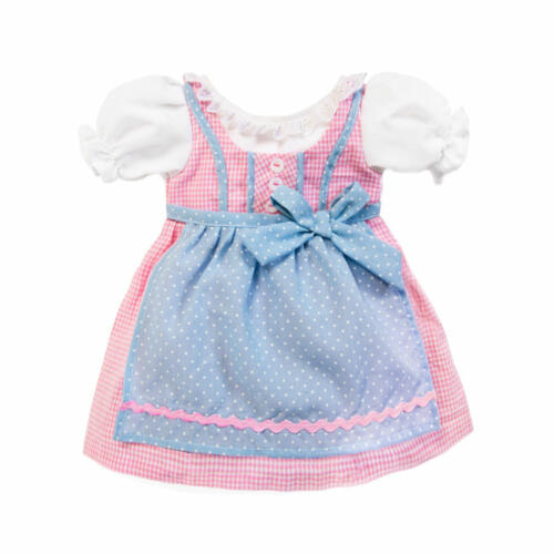 Heless Dirndl rosa mit blauer Schürze, 35-45cm