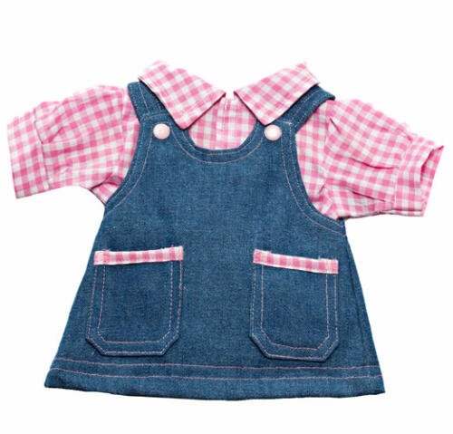 Heless Jeanskleid mit Bluse, für Babypuppen, 35-45cm