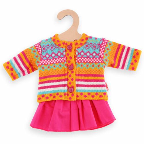 Heless Strickjacke und Rock Jolly, für Babypuppen, 35-45cm