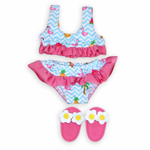 Heless Flamingo-Bikini mit Badeschläppchen, 28-33cm