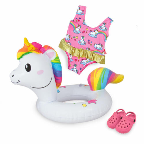 Heless Einhorn-Schwimmset Henry, für Puppen, 28-33cm