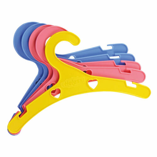 Heless Bunte Kleiderbügel für Puppenkleidung, 5 Stück