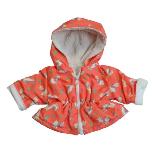 Heless Anorak Alpaka orange für Babypuppen, 35-45cm