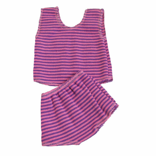 Schwenk Puppenunterwäsche, pink gestreift, 30-33cm