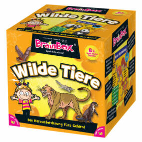 Die BrainBox Wilde Tiere ist hübsch gestaltet und zeigt Informationen zum Spiel.