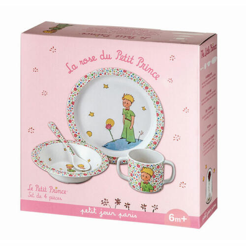 Petit Jour Paris Geschirr Set Der Kleine Prinz, Melamin, 4-teilig, Blumenmuster – Bild 2