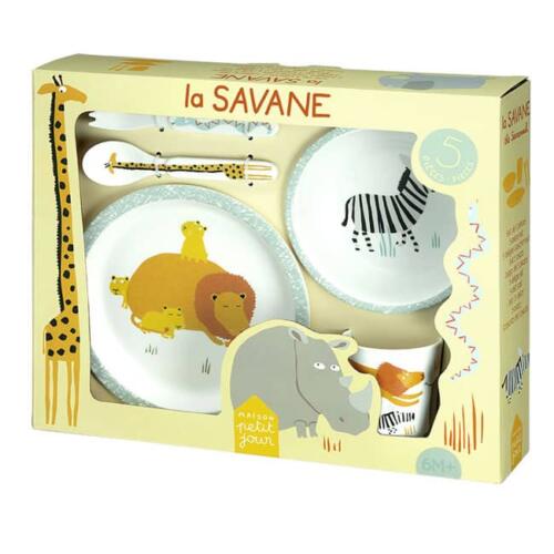 Arty Frog Kindergeschirr Set, Savanne, Melamin, 5-teilig – Bild 2