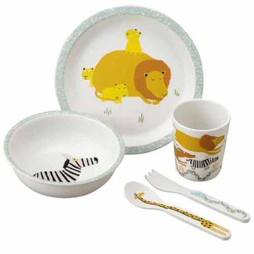 Arty Frog Kindergeschirr Set, Savanne, Melamin, 5-teilig