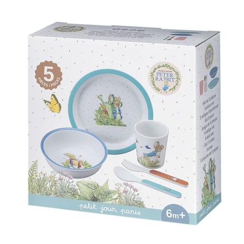 Petit Jour Paris Geschirr Set, Peter Hase, Melamin, 5-teilig, blau – Bild 2