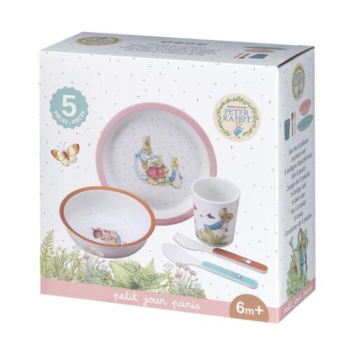 Petit Jour Paris Geschirr Set, Peter Hase, Melamin, 5-teilig, rosa – Bild 2