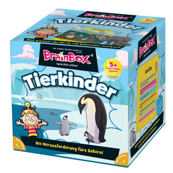 Die Verpackung der Brainbox Tierkinder ist hübsch illustriert und enthält Informationen zum Spiel.