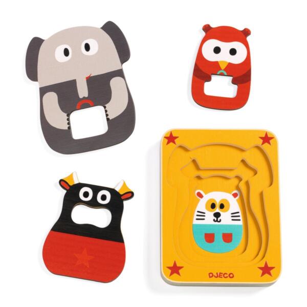 Djeco Holzpuzzle Leo & Co