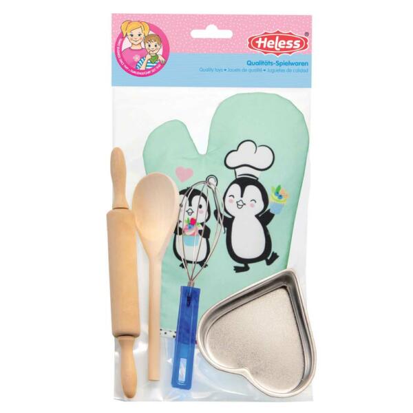 Backzubehör Nudelholz, Holzlöffel, Schneebesen für Kinder