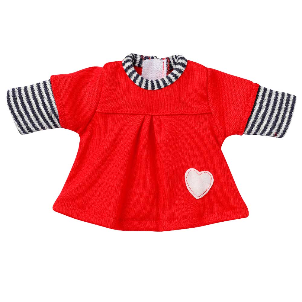 Schwenk Puppenkleid rot mit Herz-Applikation