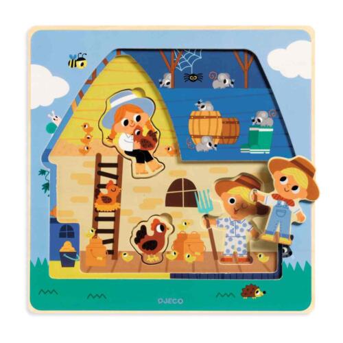 Schichtpuzzle Bauernhof Familie