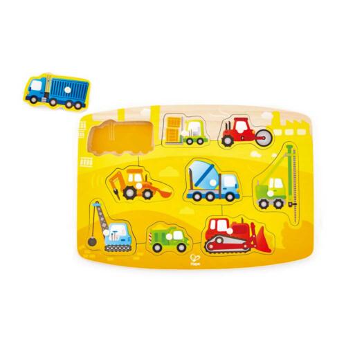 Hape Holzpuzzle Baustellenfahrzeuge